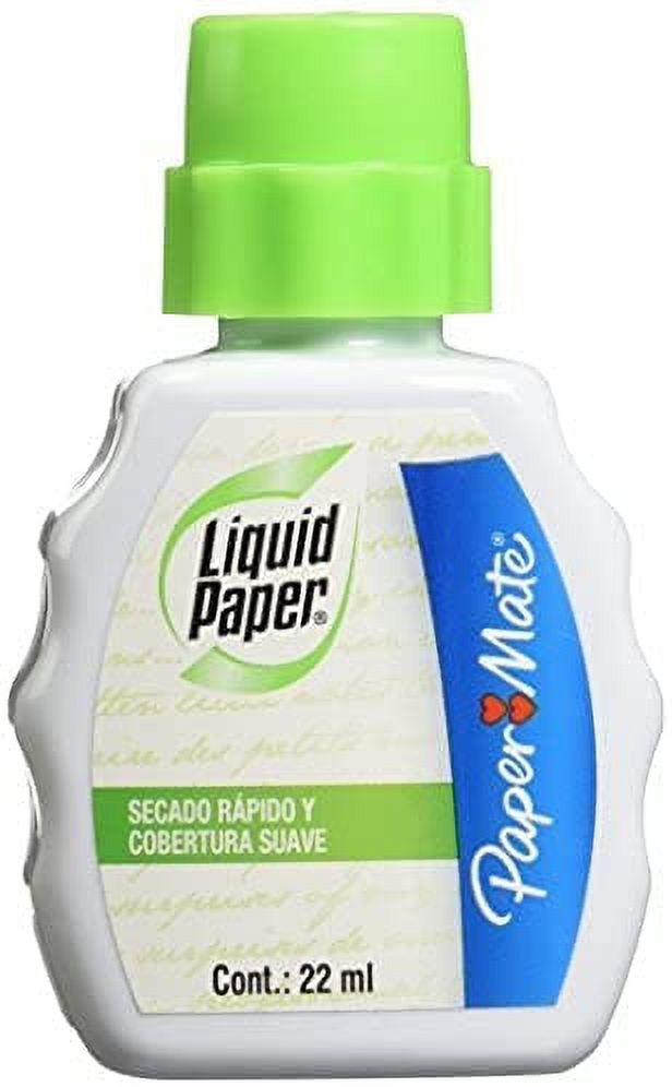 Paper Mate Liquid Paper Fast Dry Correction Fluid 22 ml Bottle White Dozen